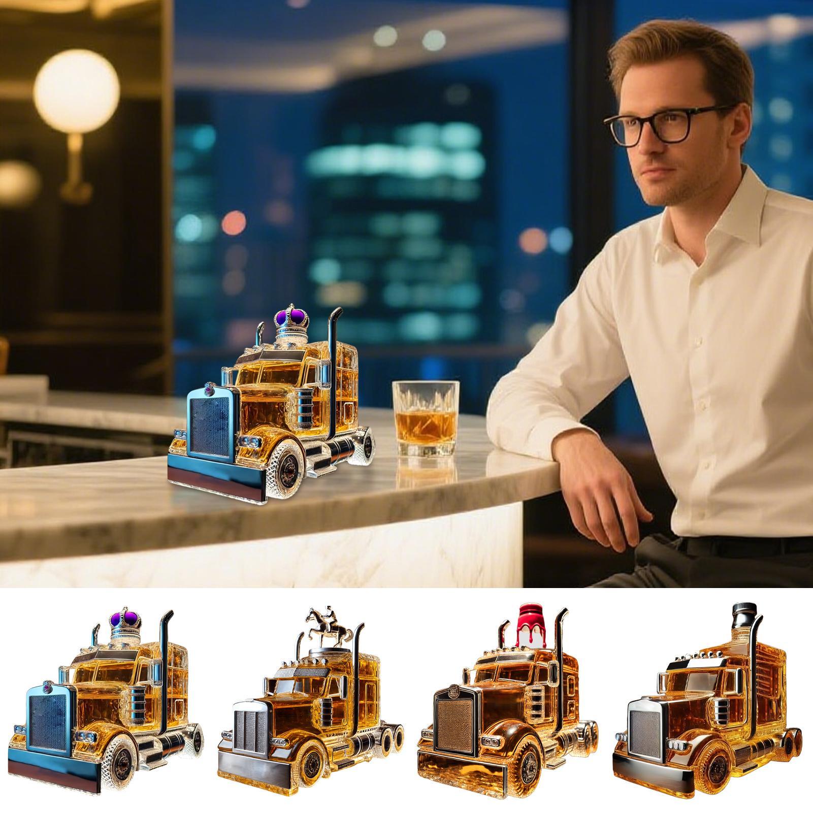 Wine Beer And Liquor - Wine Decanter Half Truck Bourbon Dispenser
