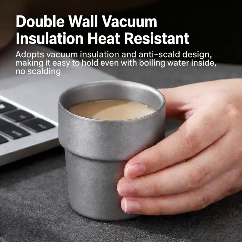 Wine Beer And Liquor - Double-layer 175ml Heat-insulating Titanium Alloy Heat-resistant