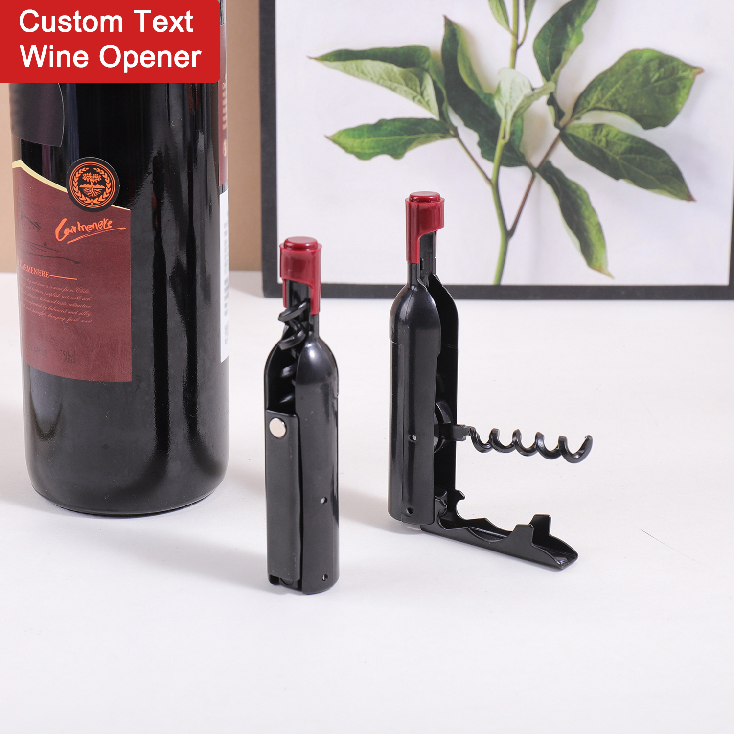 Wine With Beer Name - Bottle Shape Custom Text Wine Opener