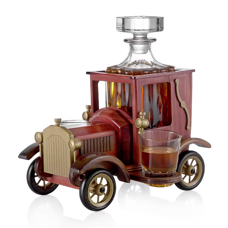 Wine Glass Set Crystal - Modern Car Shaped Wine Decanter Set
