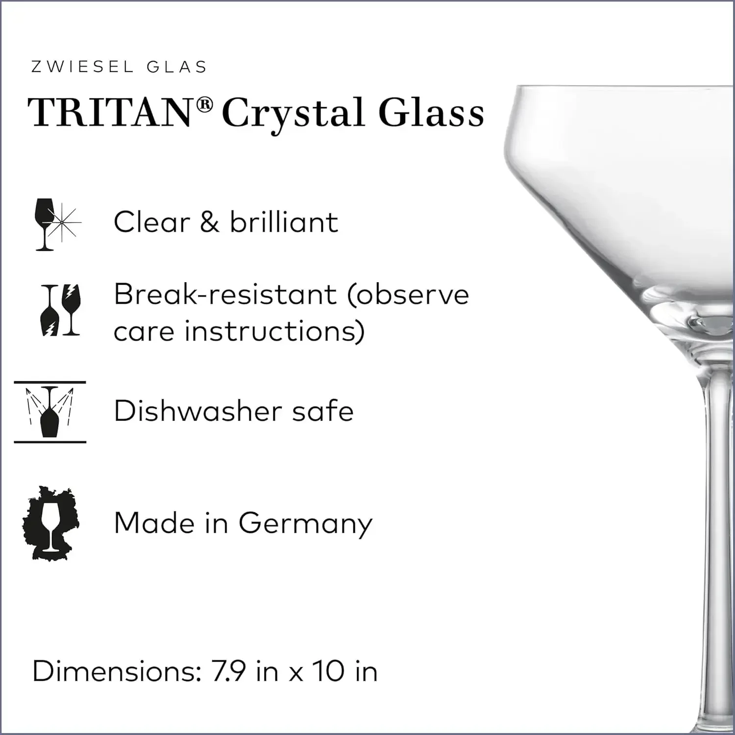 Pure Martini Glass (Set of 6), - đánh giá và giá Wine Glass Set Crystal