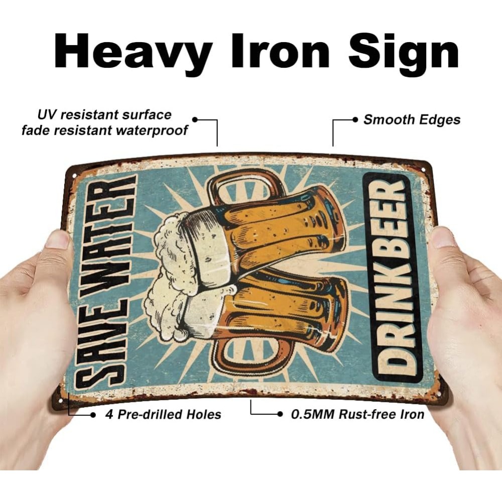 1 pc Beer Metal Sign Bar Tin S - đánh giá và giá Wine Beer And Liquor