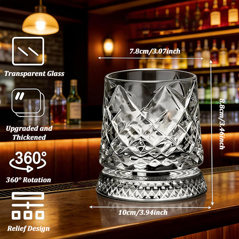 280ml Rotate Whiskey Glasses w - đánh giá và giá Wine Beer And Liquor