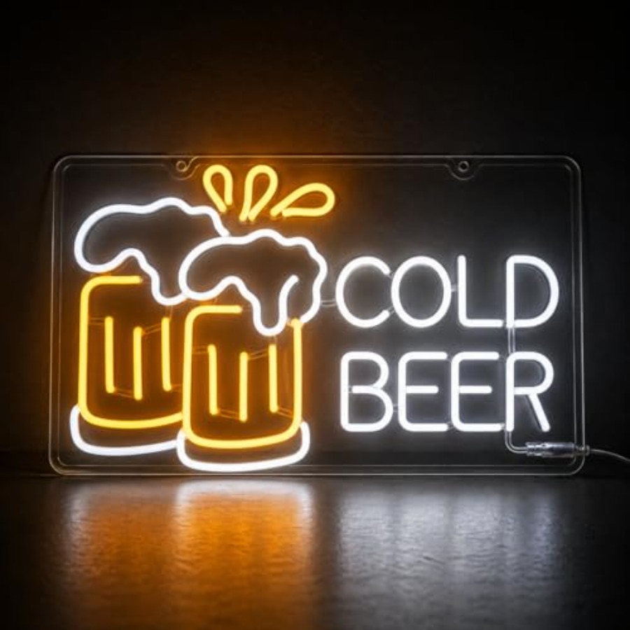 Cold Beer Neon Sign for Busine - đánh giá và giá Beer & Wine Downtown
