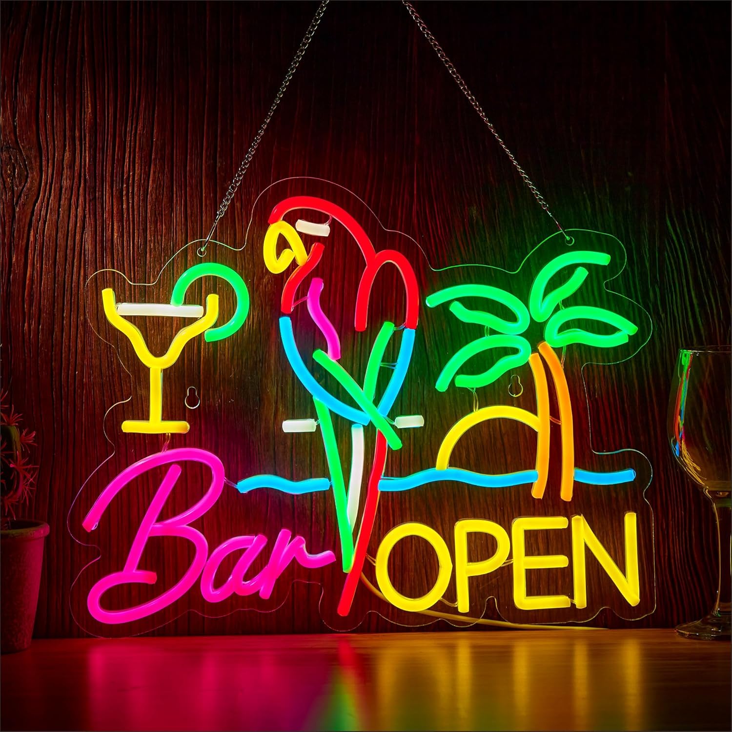 Bar Open Neon Sign Business Ar - đánh giá và giá Beer & Wine Downtown