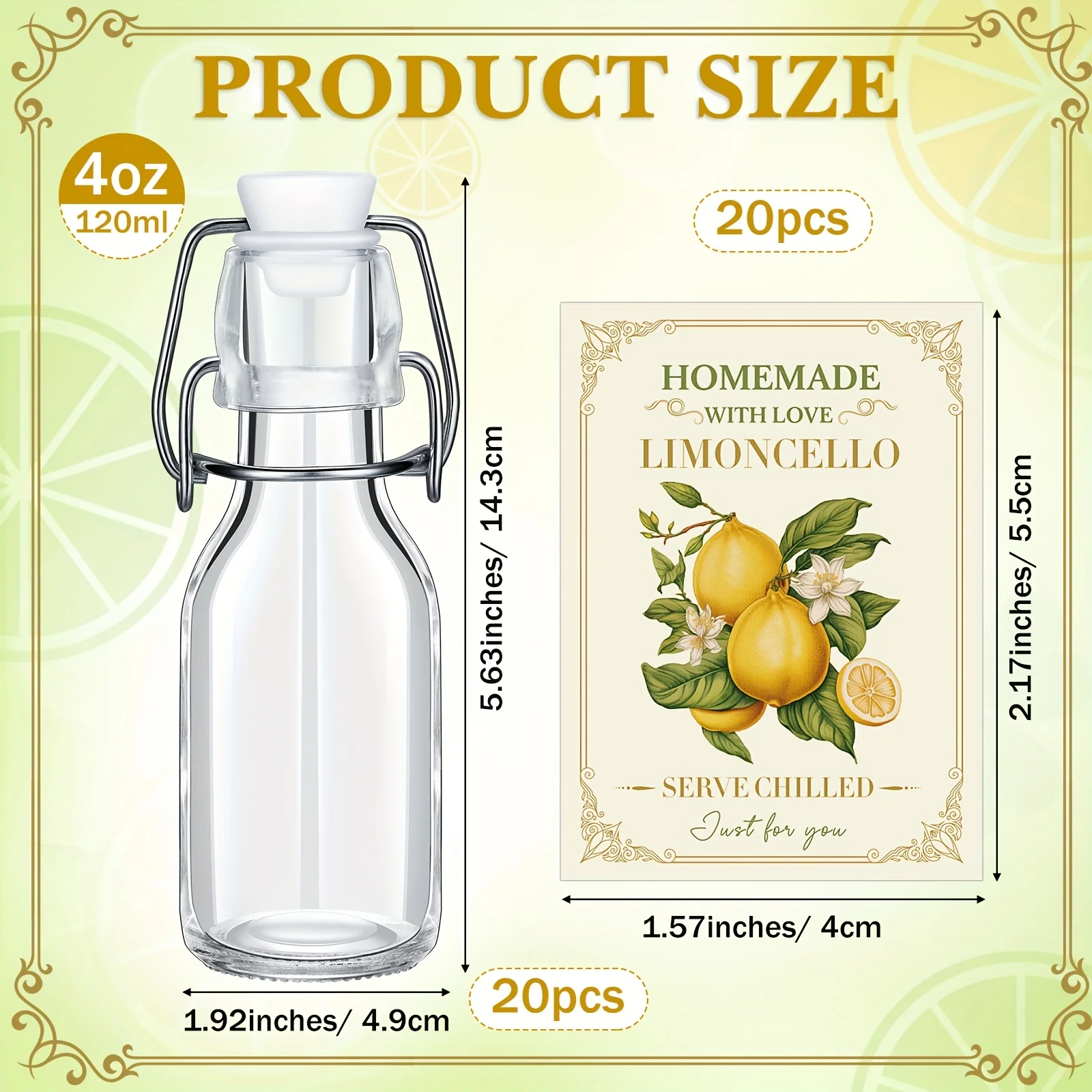 20 Sets (Bottles & Lids) 4oz C - đánh giá và giá Beer & Wine Downtown