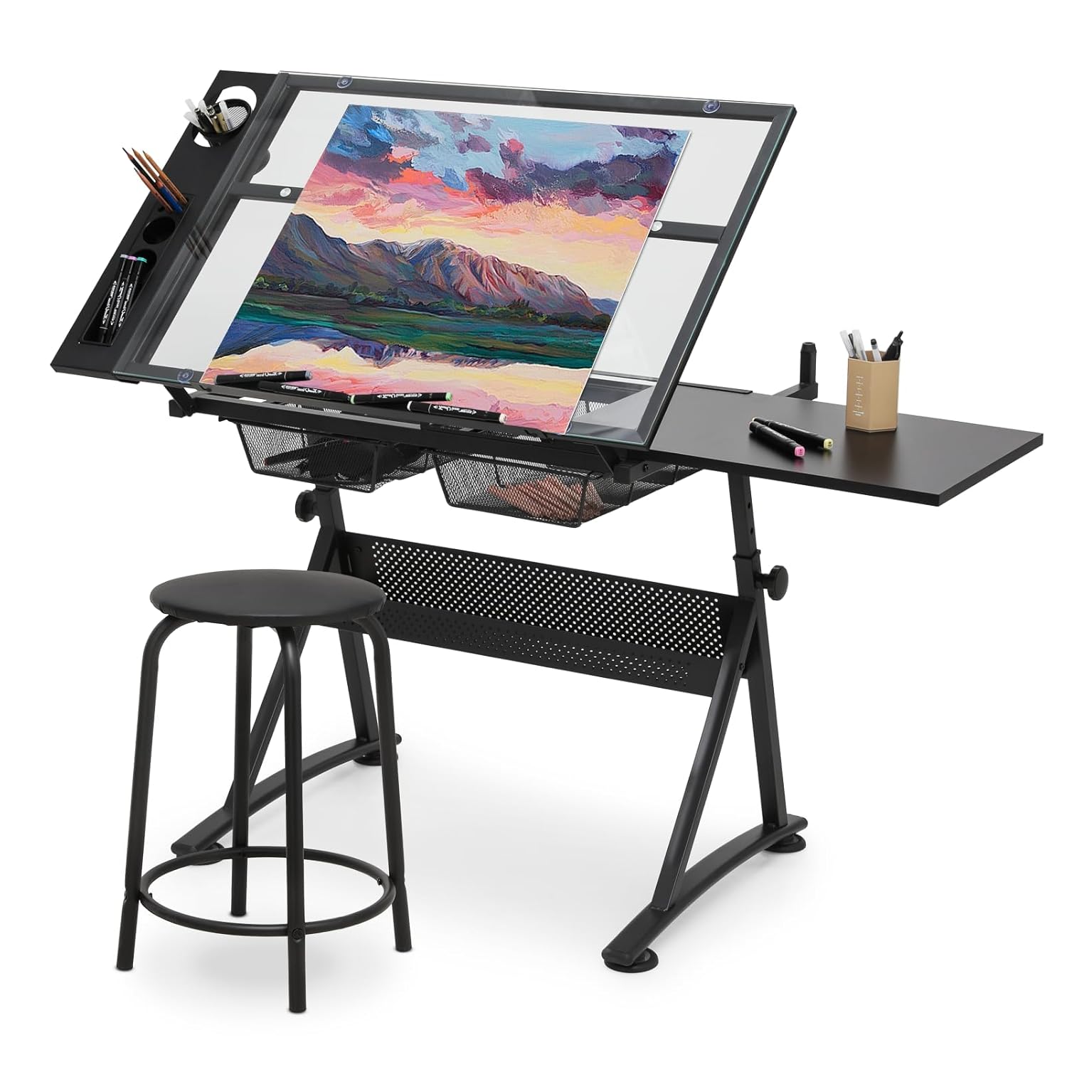 Drafting Table with Height Adj - đánh giá và giá Cocktail Shaker Set