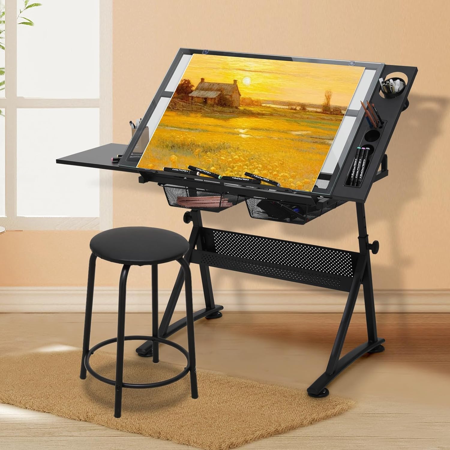 Drafting Table with Height Adj - đánh giá và giá Cocktail Shaker Set