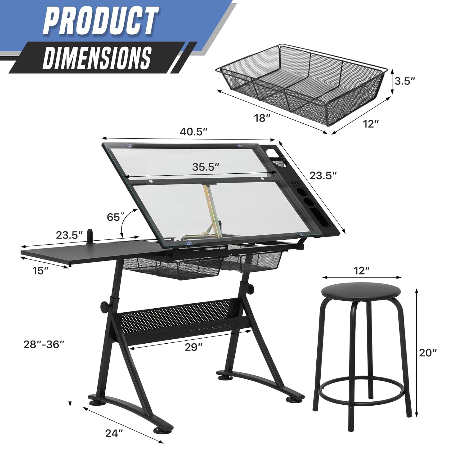 Drafting Table with Height Adj - đánh giá và giá Cocktail Shaker Set